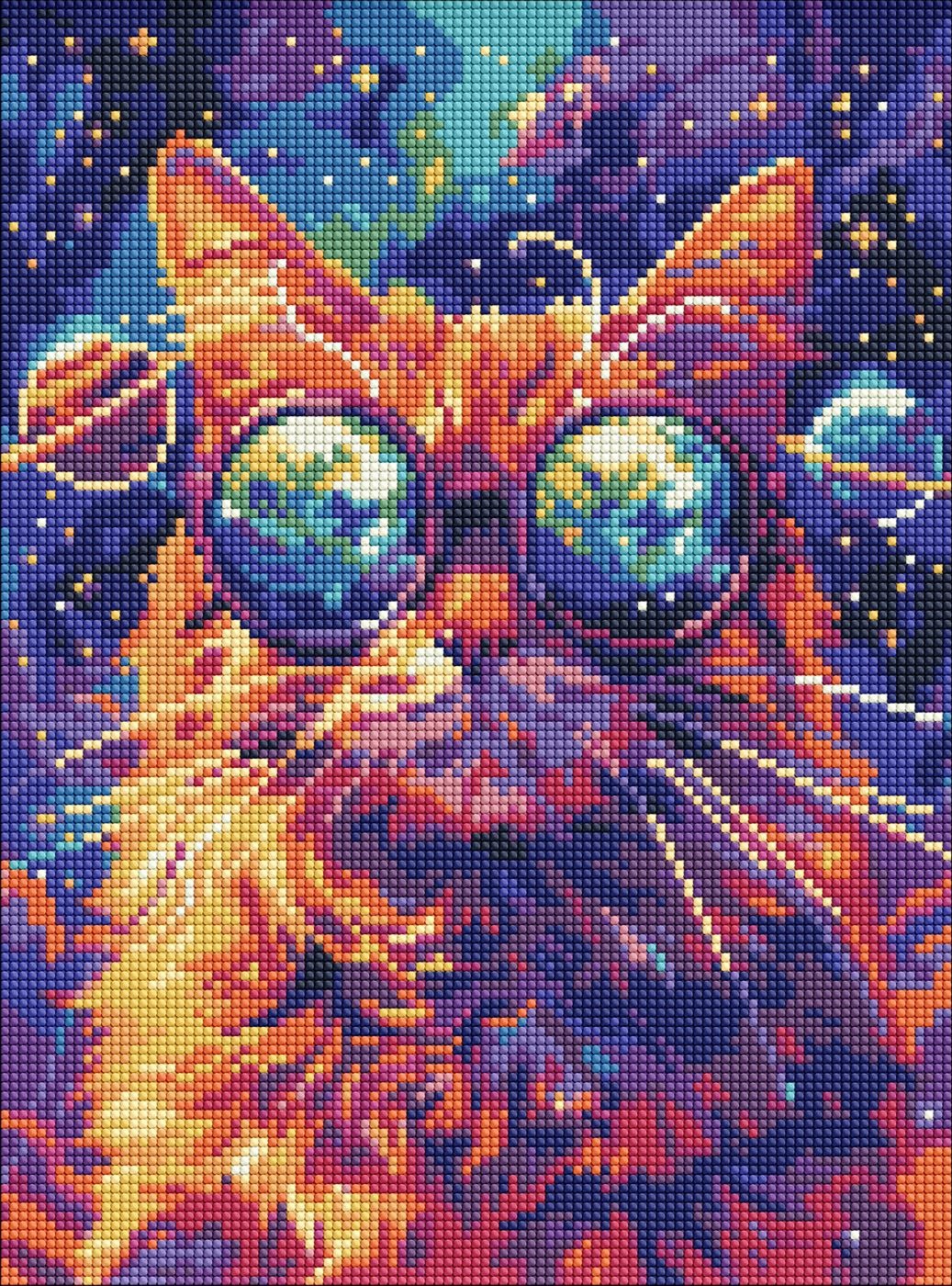 Diamond mosaic "Ideyka" /AMO8088/ "Star glasses" 30x40cm