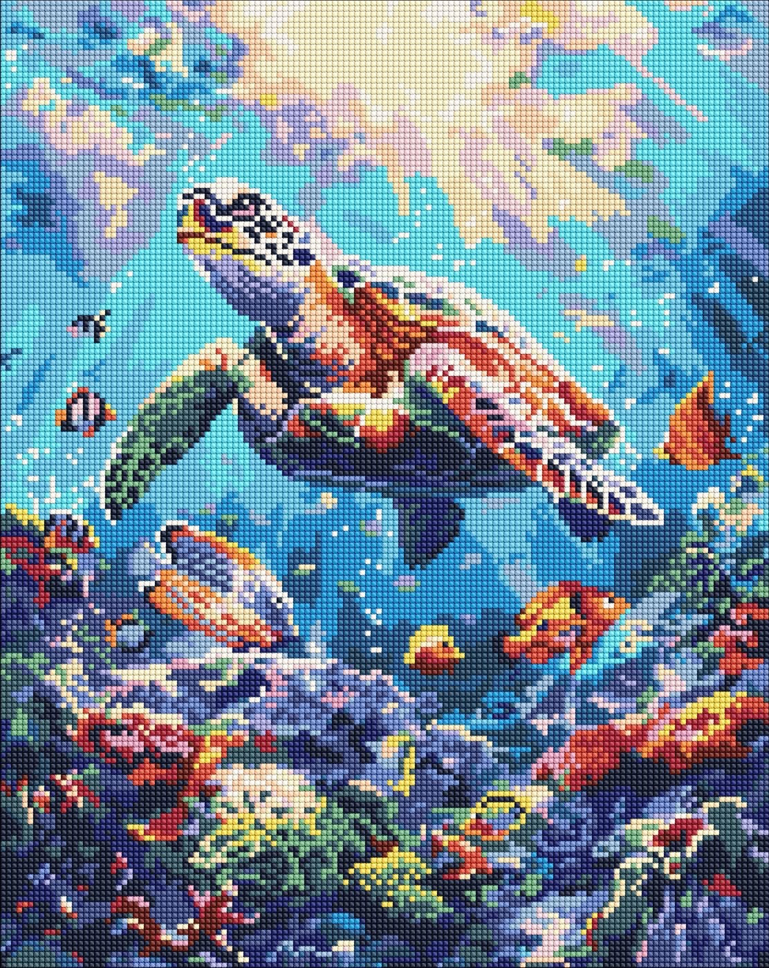 Diamond mosaic "Ideyka" /AMO8099/ "Sea calm" 40x50cm
