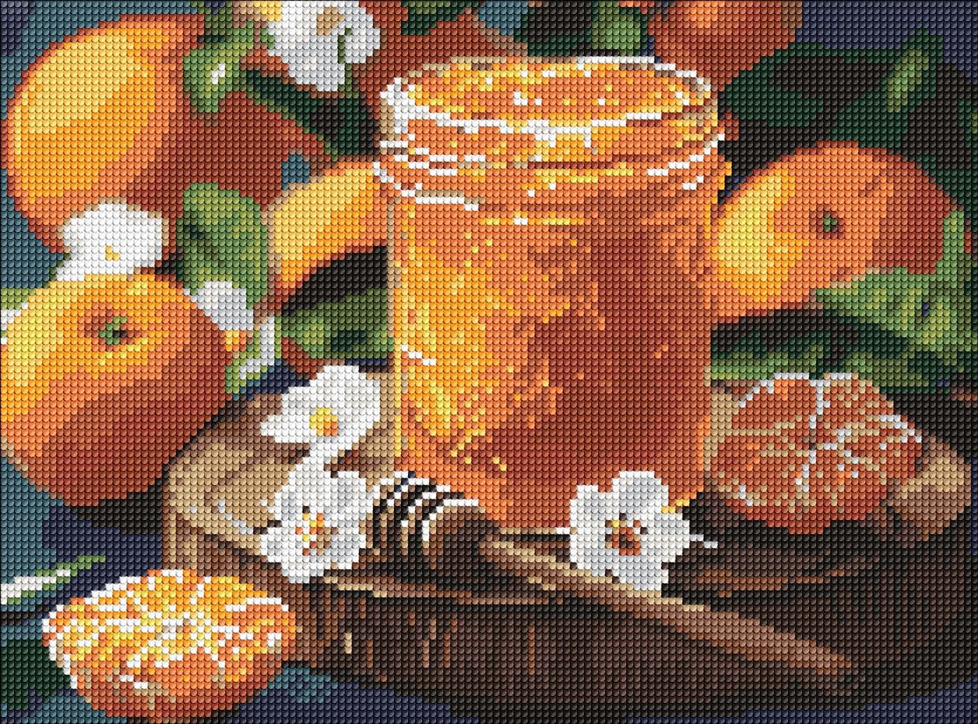 Diamond mosaic "Ideyka" /AMO8128/ "Tangerine jam" 30x40cm