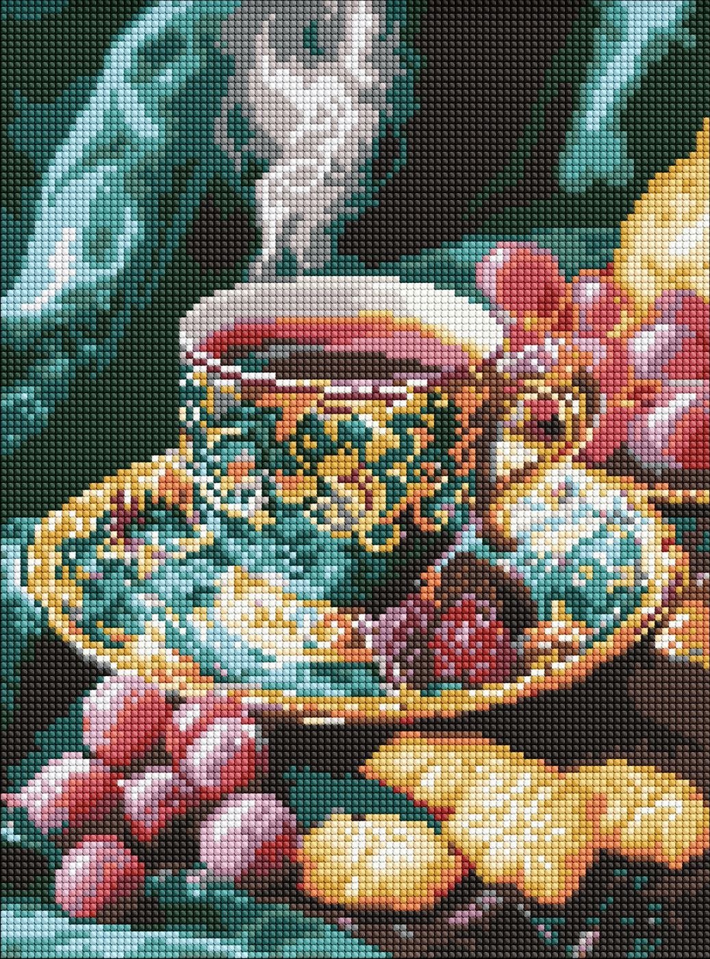 Diamond mosaic "Ideyka" /AMO8130/ "Turkish coffee" 30x40cm