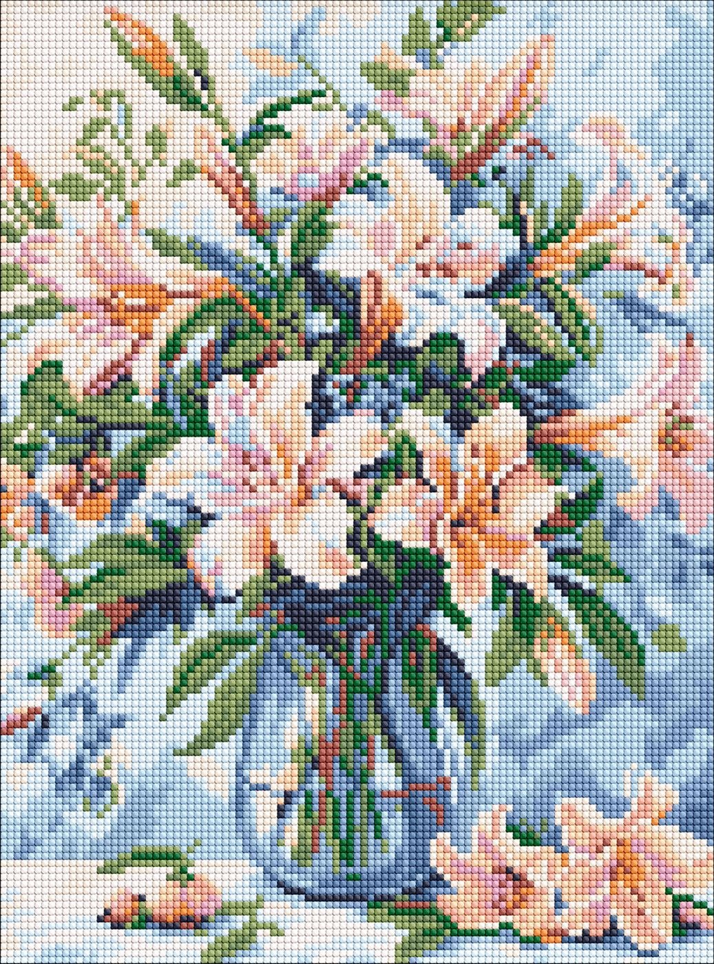Diamond mosaic "Ideyka" /AMO8150/ "Flower poem" 30x40cm