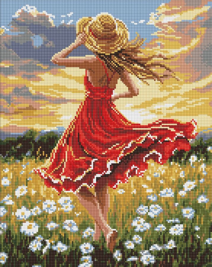 Diamond mosaic "Ideyka" /AMO8250/ "Dance in the field" 40x50cm