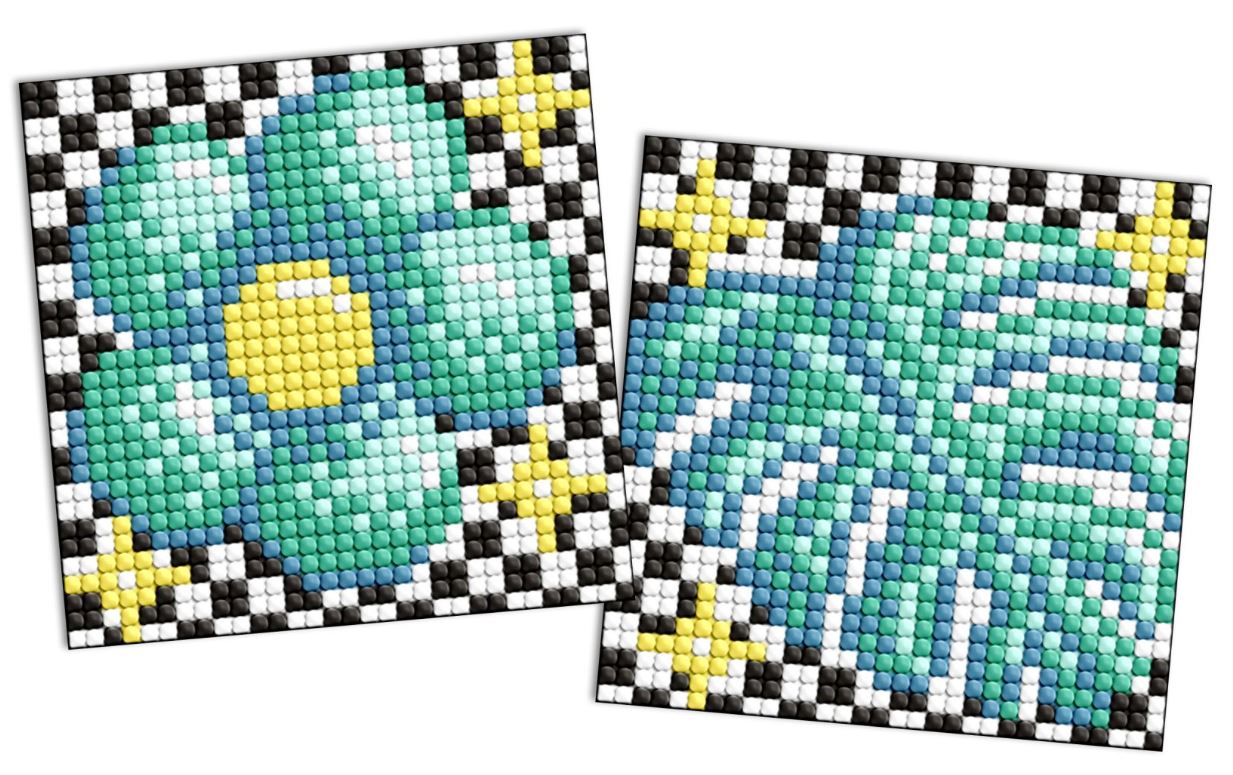 Set for creativity with rhinestones (sticker) "Ideyka" /AMS1178/ "Flower and leaf" 9x9cm