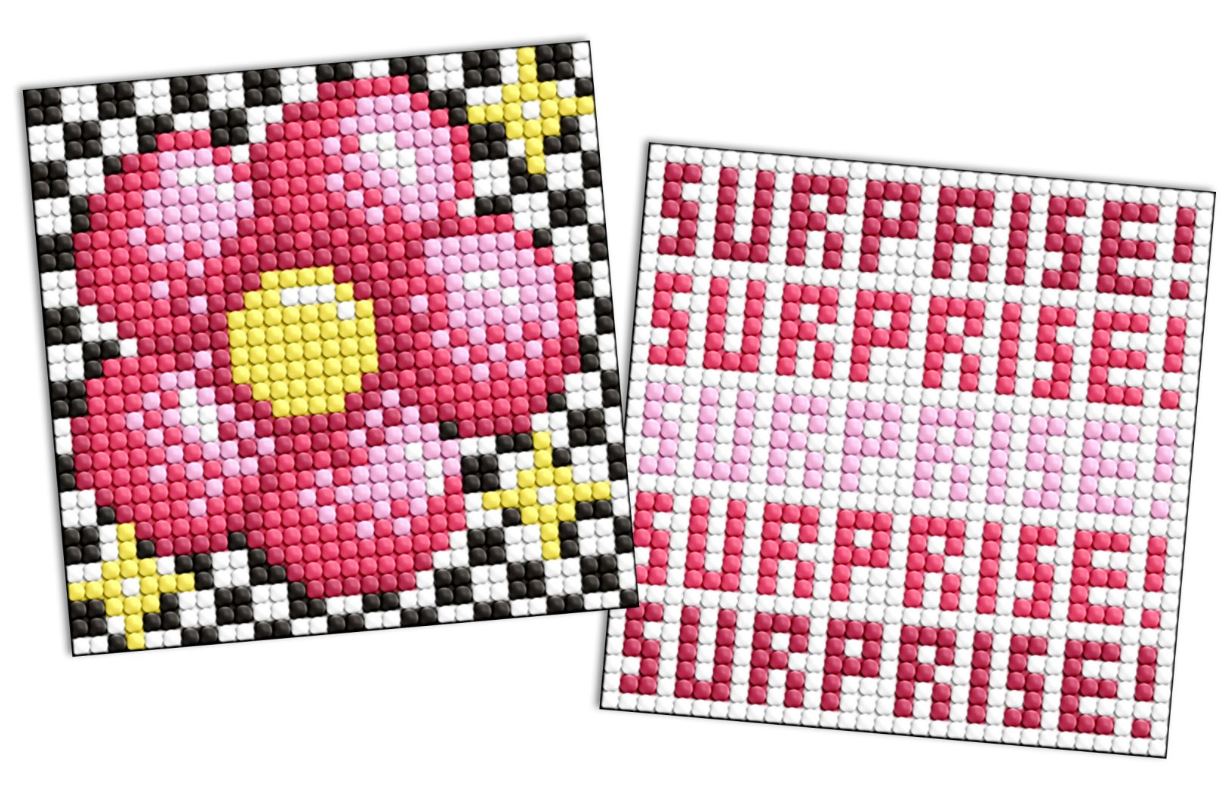 Set for creativity with rhinestones (sticker) "Ideyka" /AMS1182/ "Flower and surprise" 9x9cm