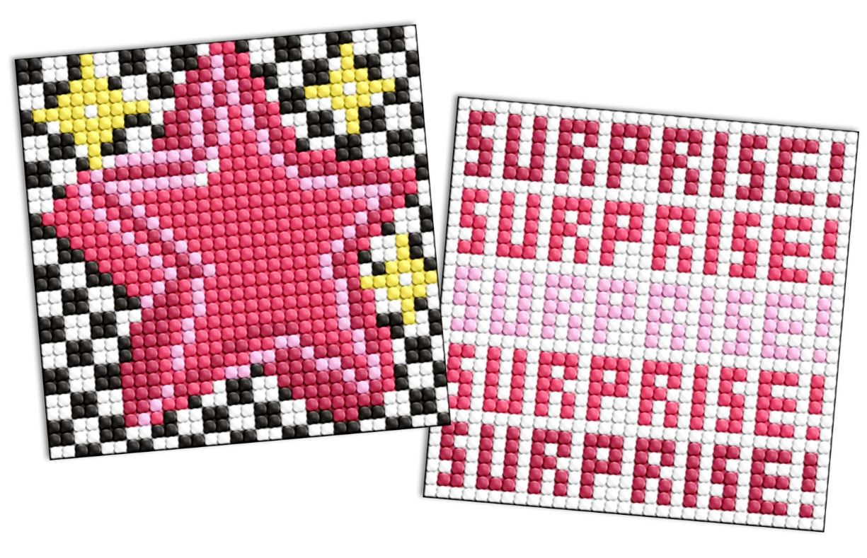 Set for creativity with rhinestones (sticker) "Ideyka" /AMS1199/ "Surprise and star" 9x9cm