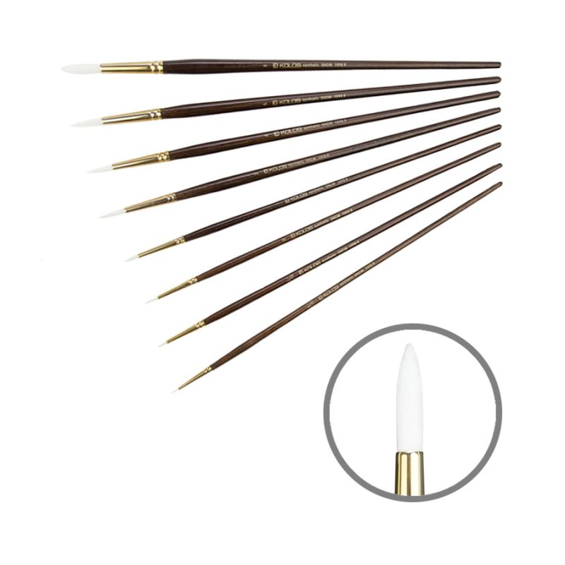 Round synthetic brush "KOLOS" Snow /1098R/ No. 1, d.r.