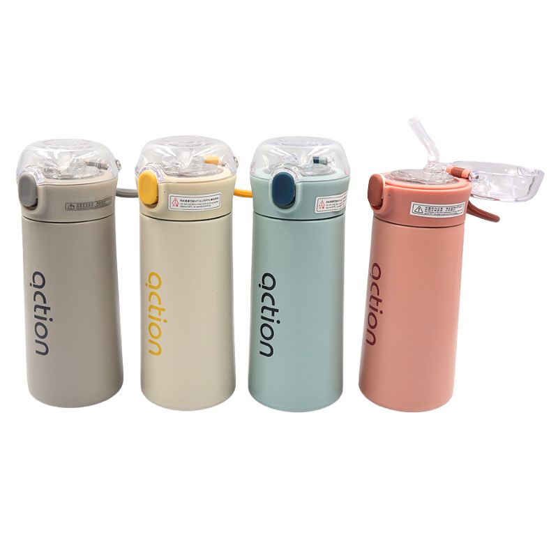 Thermos water bottle "JO" /H-BW-1132/ "Action" 380ml, with a tube, double wall (1/60)
