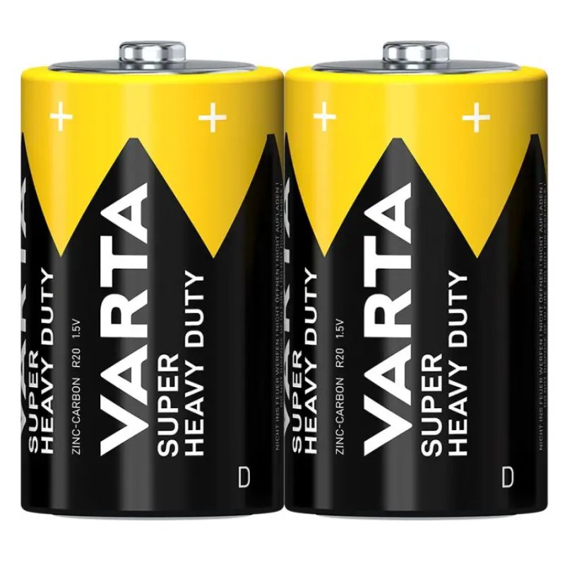 Battery "VARTA" /R20/2shrink/540/ Super Heavy Duty, salt 1.5V, barrel (2/24)