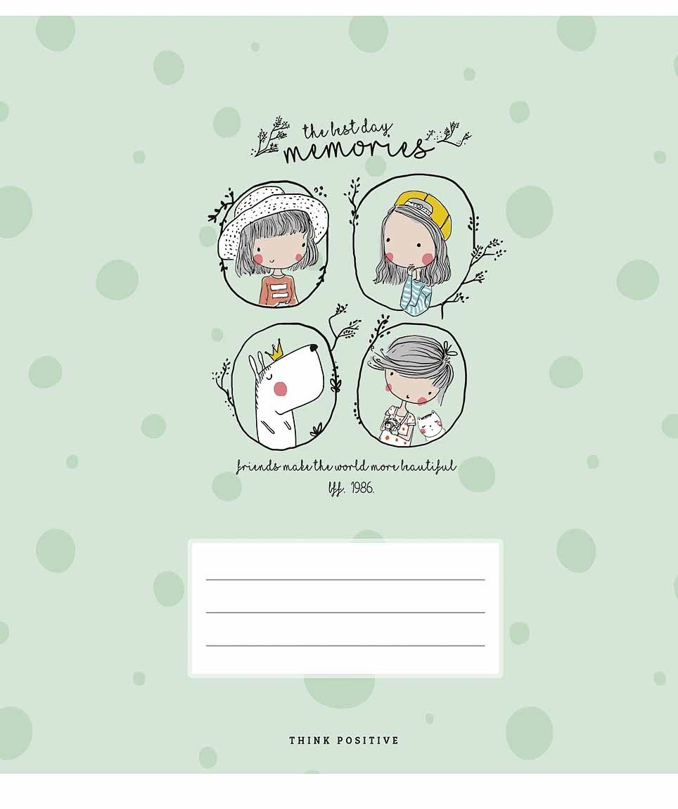 Student's notebook "Star" 48 sheets # /3328K/ "Cute style" VD varnish (girl) (10/100)
