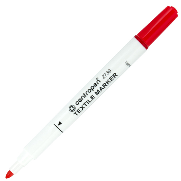 Textile marker "Centropen" /2739/02/ red (10)