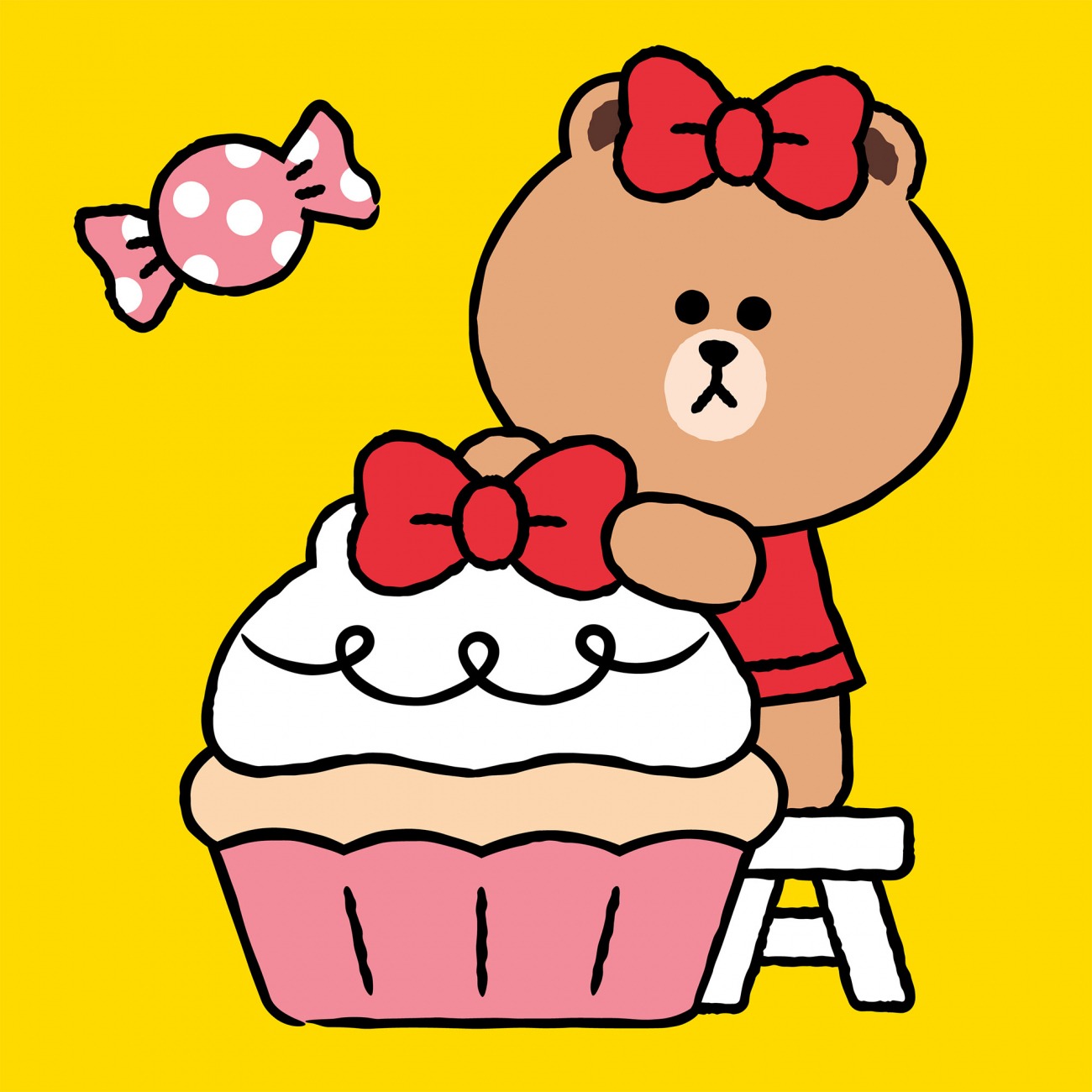 Картина за номерами "SANTI" /955036/ "Line Friends. Чоко та солодкий мафін", 25*25см