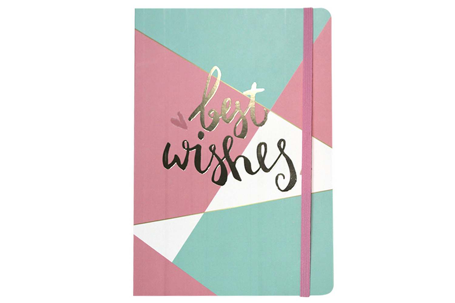 Notebook A5/100 sheets "WB" /5196/ on rubber band # cardboard cover with foil (1/180)