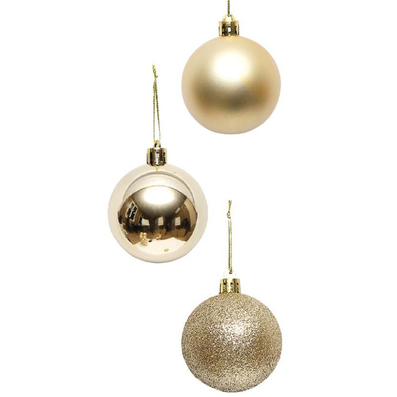 Set of New Year's balls "JO" /1409-5-12-12 / tube of gold "Holiday" 5 cm, 12 pcs.