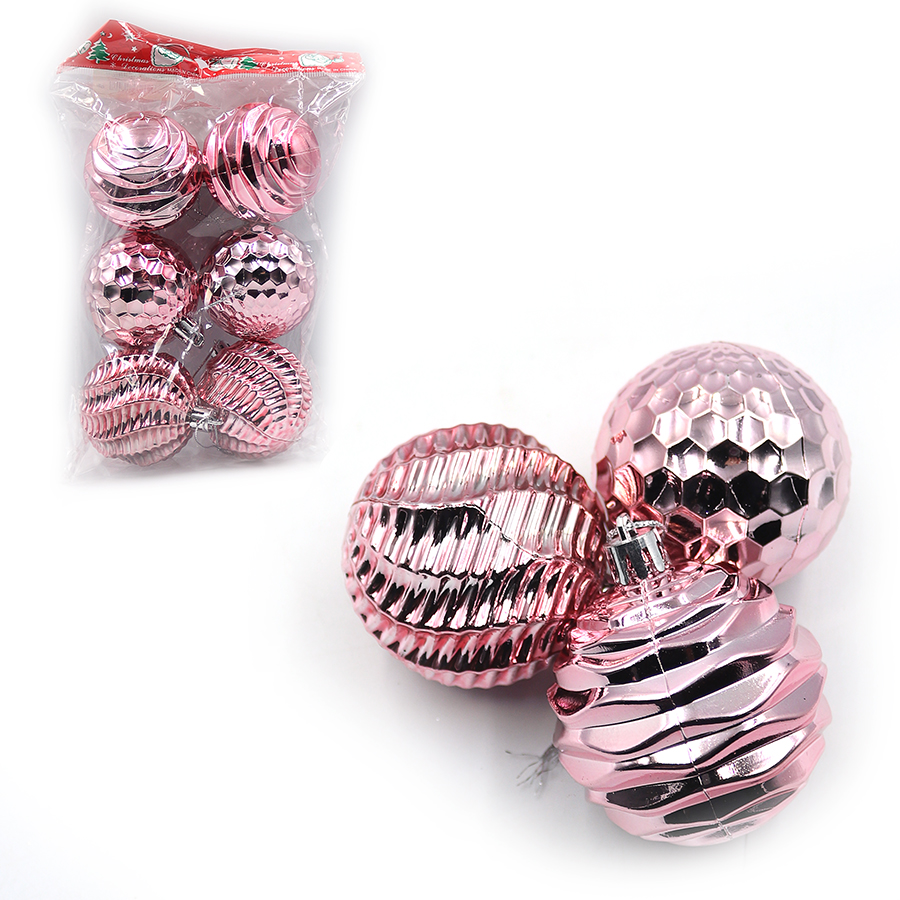 Set of Christmas balls "JO" /DSCN1340/ "Marshmallow" 6cm 6 pcs. (1/200)