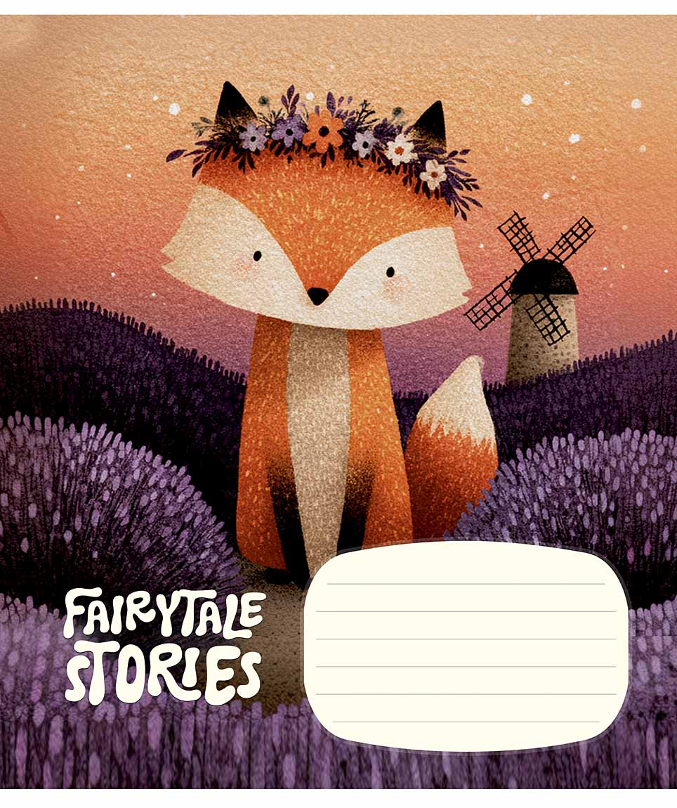 Зошит уч. "Школярик" 12арк.// /3755C/ Fairytale Stories ВД-лак (дівчинка) (30/300)