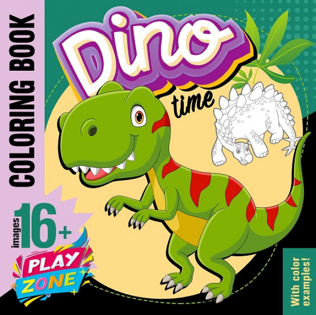 Coloring page 200x200 mm/8 sheets. "ASH" 2 staples, 100g/m2 dis. 22364 Dinosaur (20)