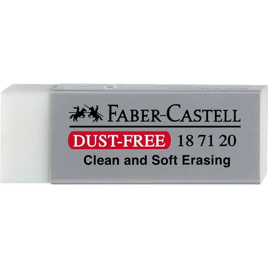 Гумка "Faber-Castell" /187120/ DUST FREE вініл, біла (20)