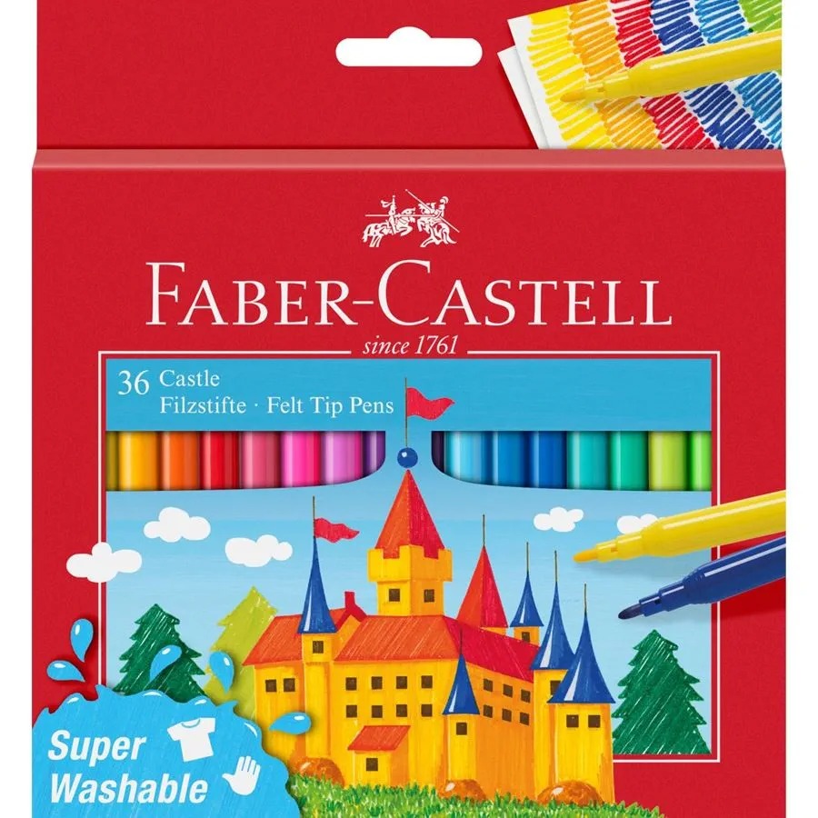 Felt-tip pens "Faber-Castell" 36 pcs. /554203/ FELT TIP "LOCK" in cardboard packaging (1/6)