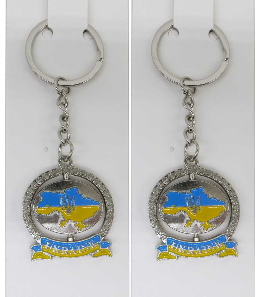 Metal keychain /505-17/ "Ukraine-map" (12)
