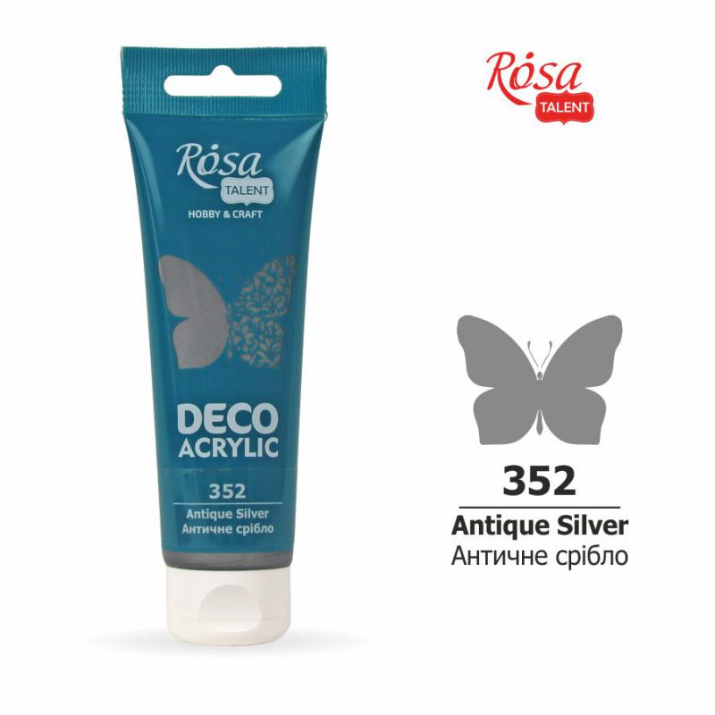 ACRYLIC for decoration "ROSA TALENT" /352/ Antique silver, metallic, 75 ml (1/4)