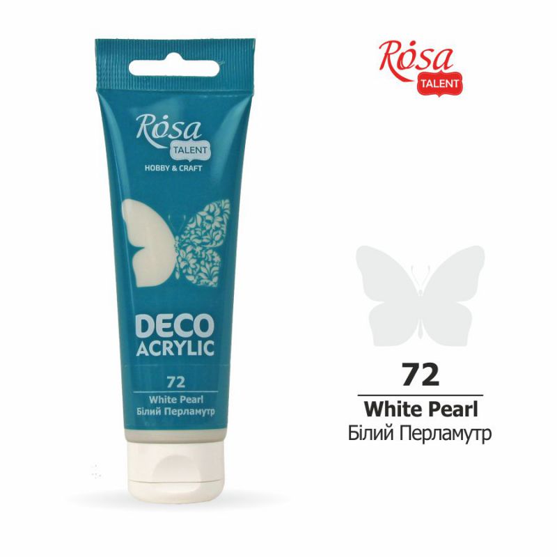ACRYLIC for decoration "ROSA TALENT" /72/ White, mother of pearl, 75 ml (1/4)