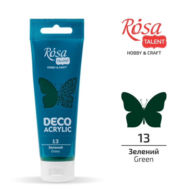ACRYLIC for decoration "ROSA TALENT" /13/ Green, matte, 75 ml (1/4)