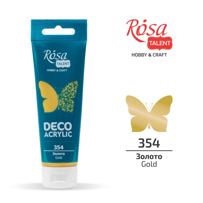 ACRYLIC for decoration "ROSA TALENT" /354/ Gold, metallic, 75 ml (1/4)