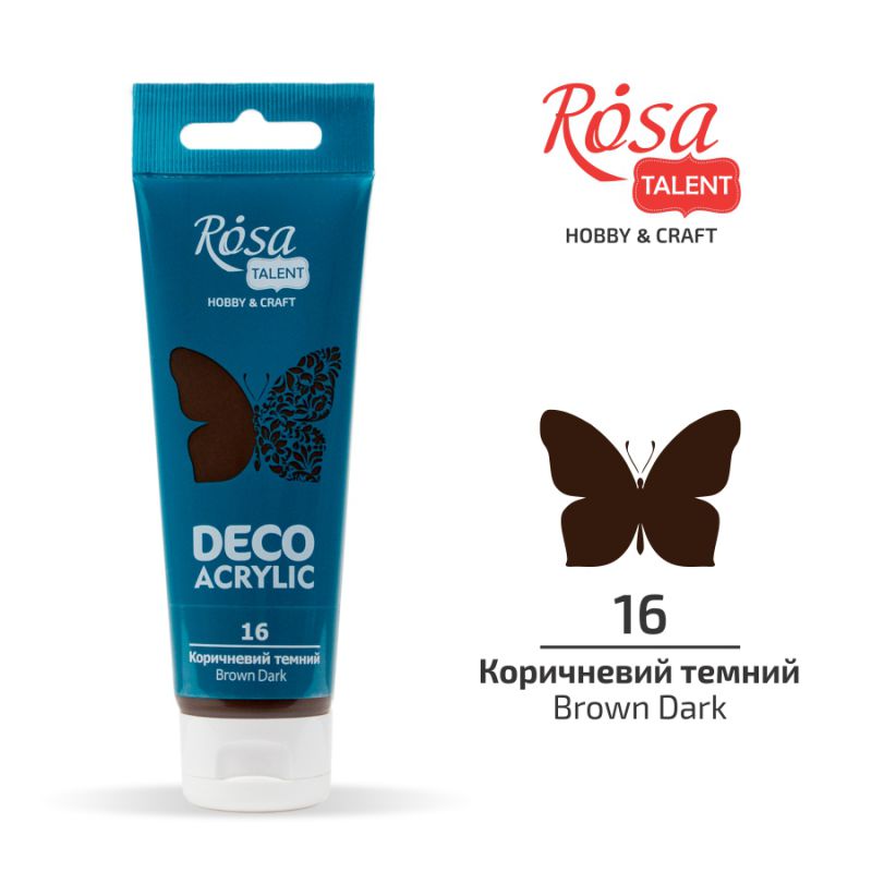 ACRYLIC for decoration "ROSA TALENT" /16/ Dark brown, matte, 75 ml (1/4)