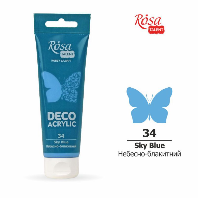 ACRYLIC for decoration "ROSA TALENT" /34/ Sky blue, matte, 75 ml (1/4)