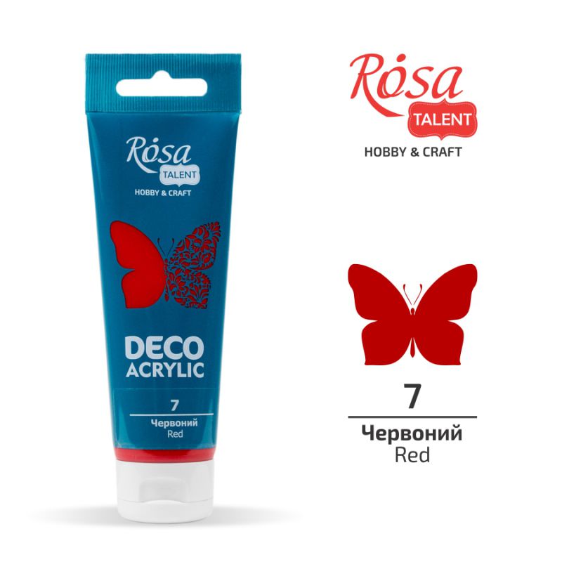 ACRYLIC for decoration "ROSA TALENT" /07/ Red, matte, 75 ml (1/4)