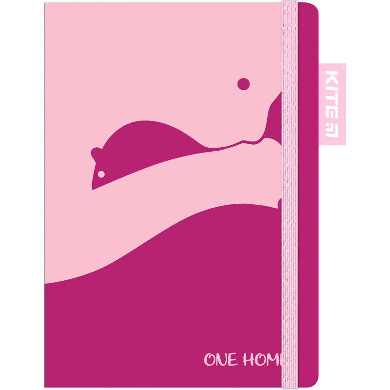 Notebook 120x169/96 "Kite" /K22-467-3/ # on rubber band, TV cover, pink (1/30)