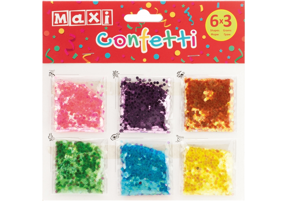Гліттер "Maxi" /MX61679/ 6 форм по 3 г (1/48/288)