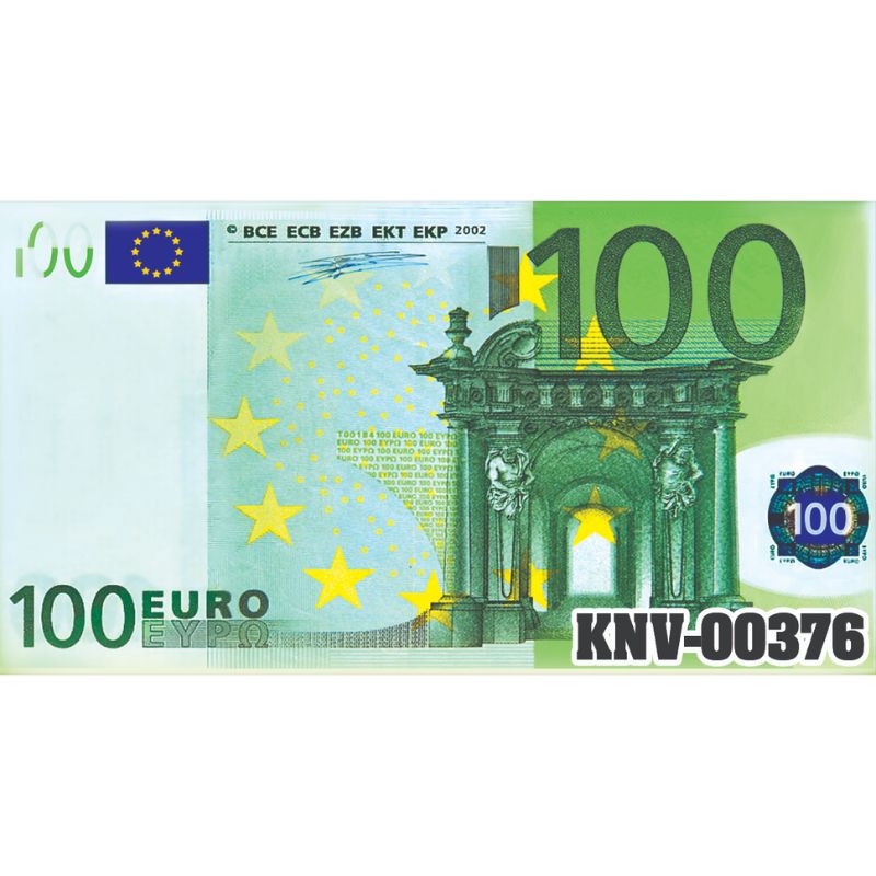 Money envelope "EU" /KNV-00376/1001/ "100 euros" 165*80mm (10/100)