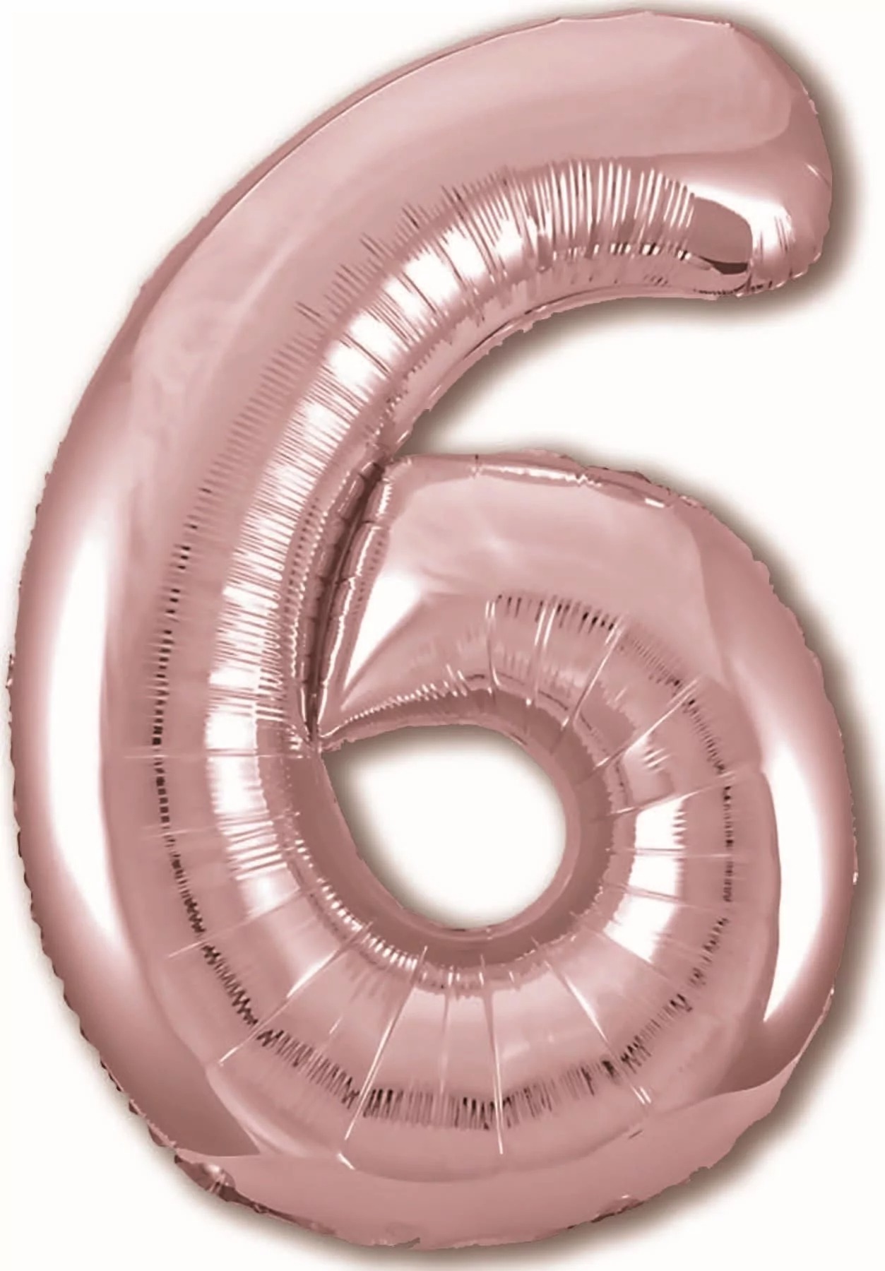 Number ball "WB" /9537rg-6/ "6" rose gold, 75cm (1/10)