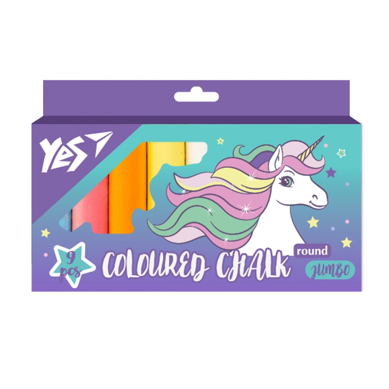 Colored chalk 9 pcs. JUMBO "YES" /400507/ "Glamour" (1/6/48)