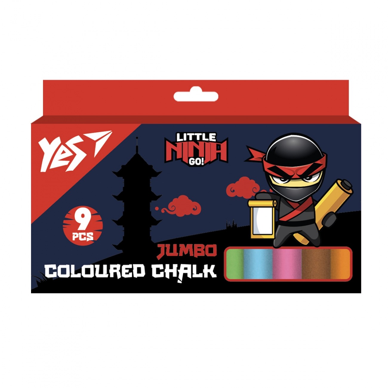 Colored chalk 9 pcs. JUMBO "YES" /400503/ "Ninja" (1/6/48)