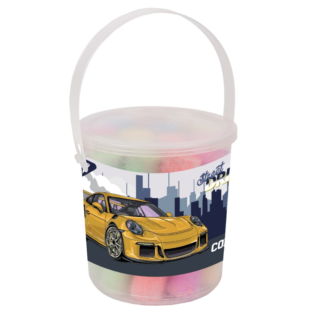 Colored chalk 12 pcs. JUMBO "YES" /400512/ "Street Drift" in a bucket (1/24)