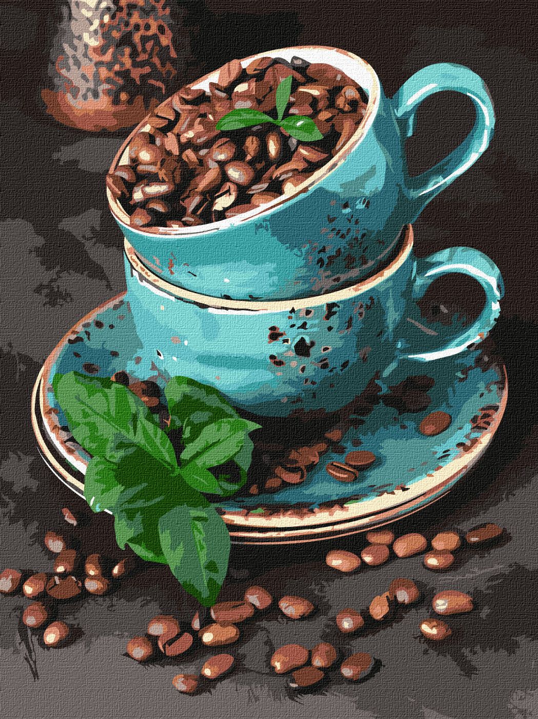 Painting by numbers "Ideyka" /KHO5636/ "Aroma coffee beans" 30x40 cm