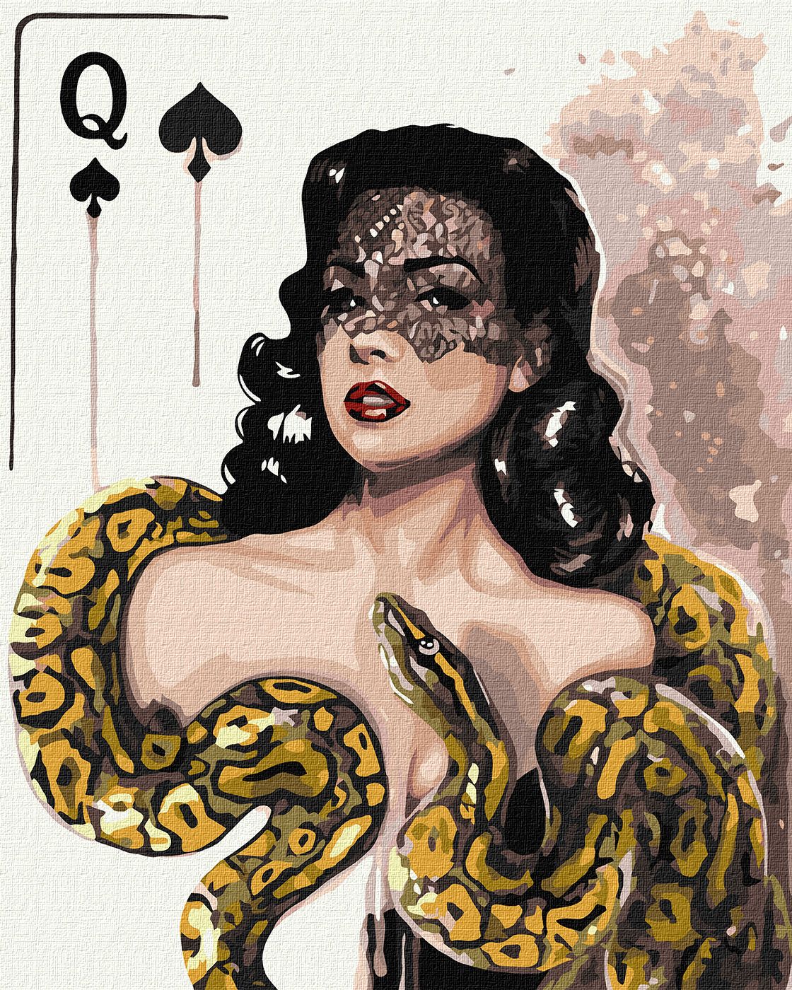 Painting by numbers "Ideyka" /KHO4838/ "Queen of Spades" 40x50 cm