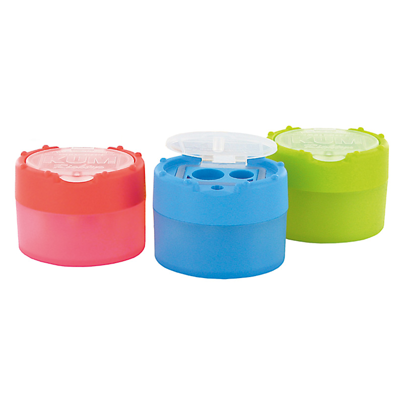 Sharpener "KUM" /Click-Clack K2 Pop/1028421/Click-Snap K2 Pop/ plastic., 2 pcs., with container (20)