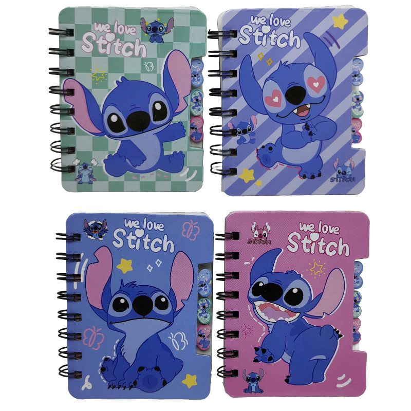 Notebook 12*9 cm/48 sheets. /86K-2119/ == on a spiral, with 3 separators "Stitch" (1/20)