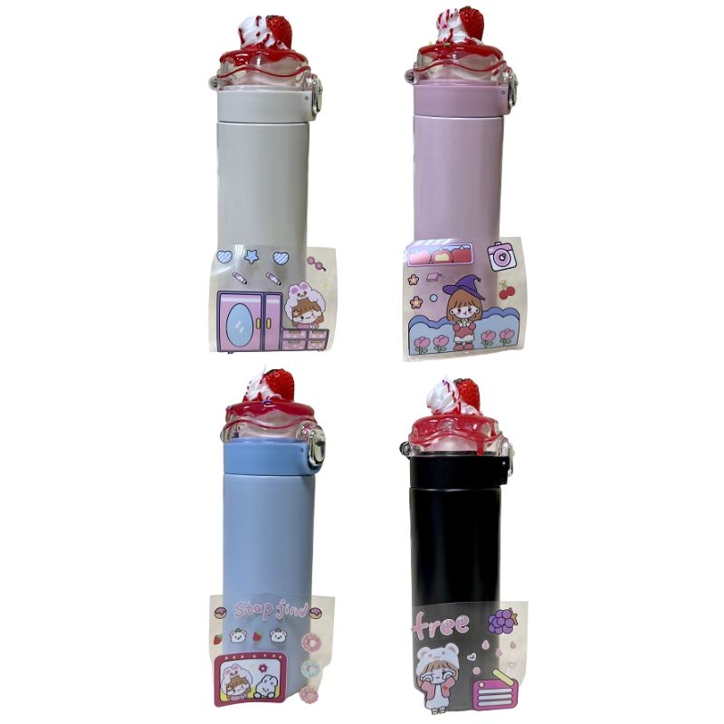 Thermos water bottle "JO" /ZY881/ "Ice cream" 400ml, double wall (1/60)