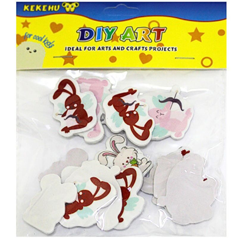 Stickers "WB" /11108/ EVA colored, 5g. "Bunnies" 12pcs/pack (12)