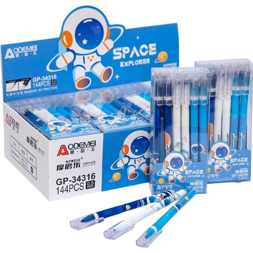 Pen "Write-erase" "AODEMEI" /34316/ "Spaceman" 0.5mm, blue (12)