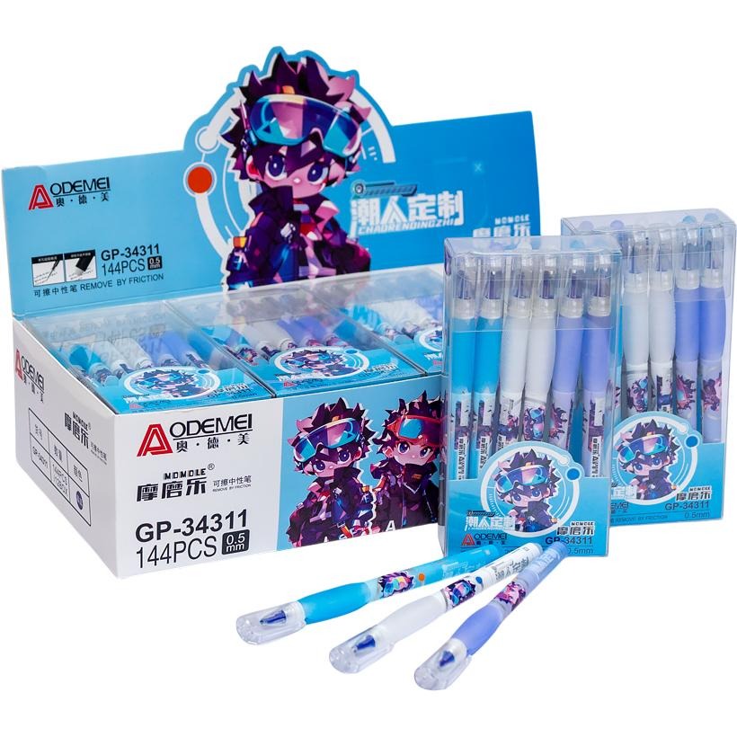 Pen "Write-erase" "AODEMEI" /34311GP/ "Boy" 0.5mm, blue (12/144)
