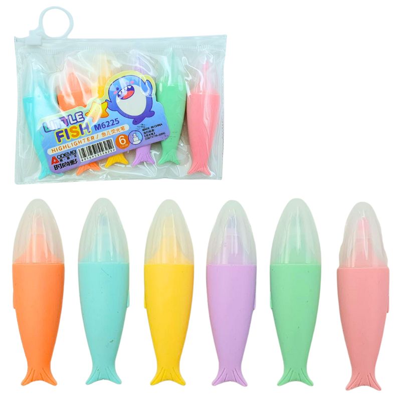 Set of text markers "AODEMEI" /M6225/ "Shark", 6 pcs (1/24)