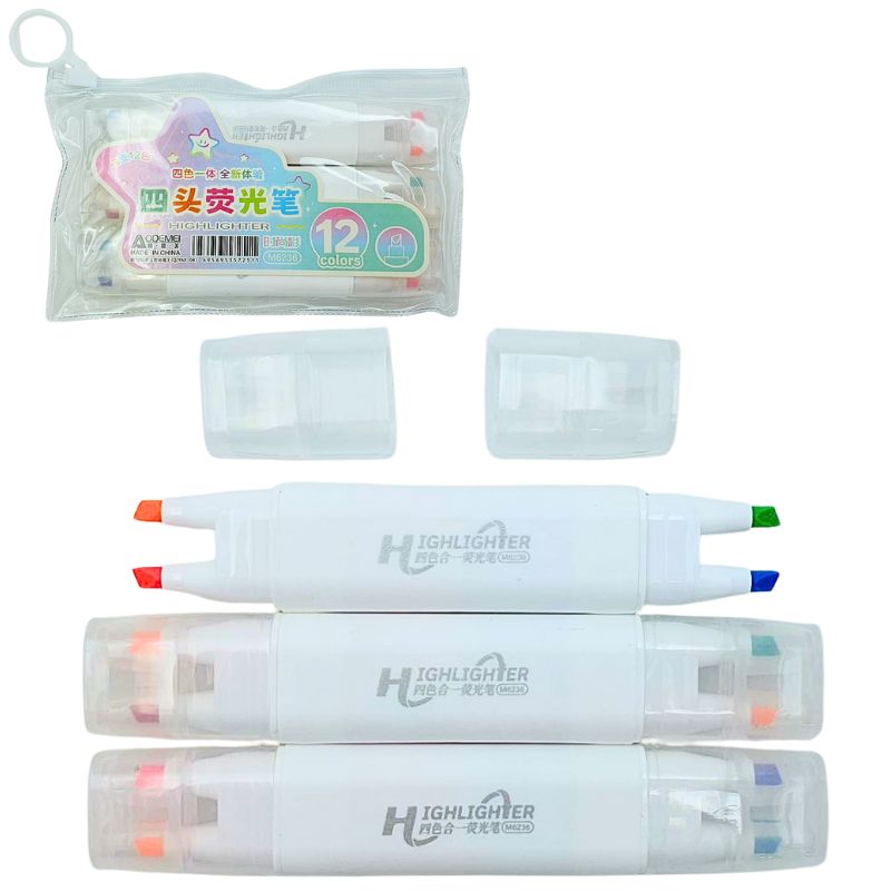 A set of text markers "AODEMEI" /M6236/ 4 in 1 (3 pcs=12 circles) (1/24)