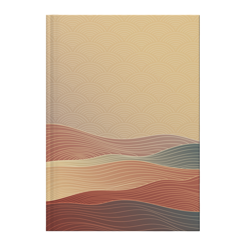 Notebook A4/96 sheets. "Axent" /8422-563-A/ Waves, cage, bronze (1/10)