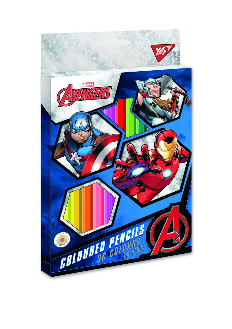 Colored pencils "Yes" 18 colors/36 pcs /290607/ "Marvel" double-sided (1/8/160)