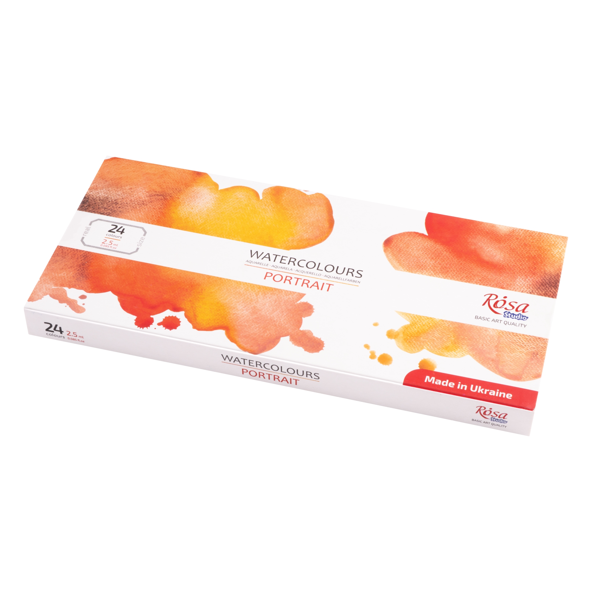Watercolor "ROSA Studio" /3405004/ 24 pcs*2.5ml, cuvette, cardboard PORTRAIT (1/12)